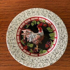 Bella Casa by Ganz Rooster Plate 5” Chicken Kitchen Decor